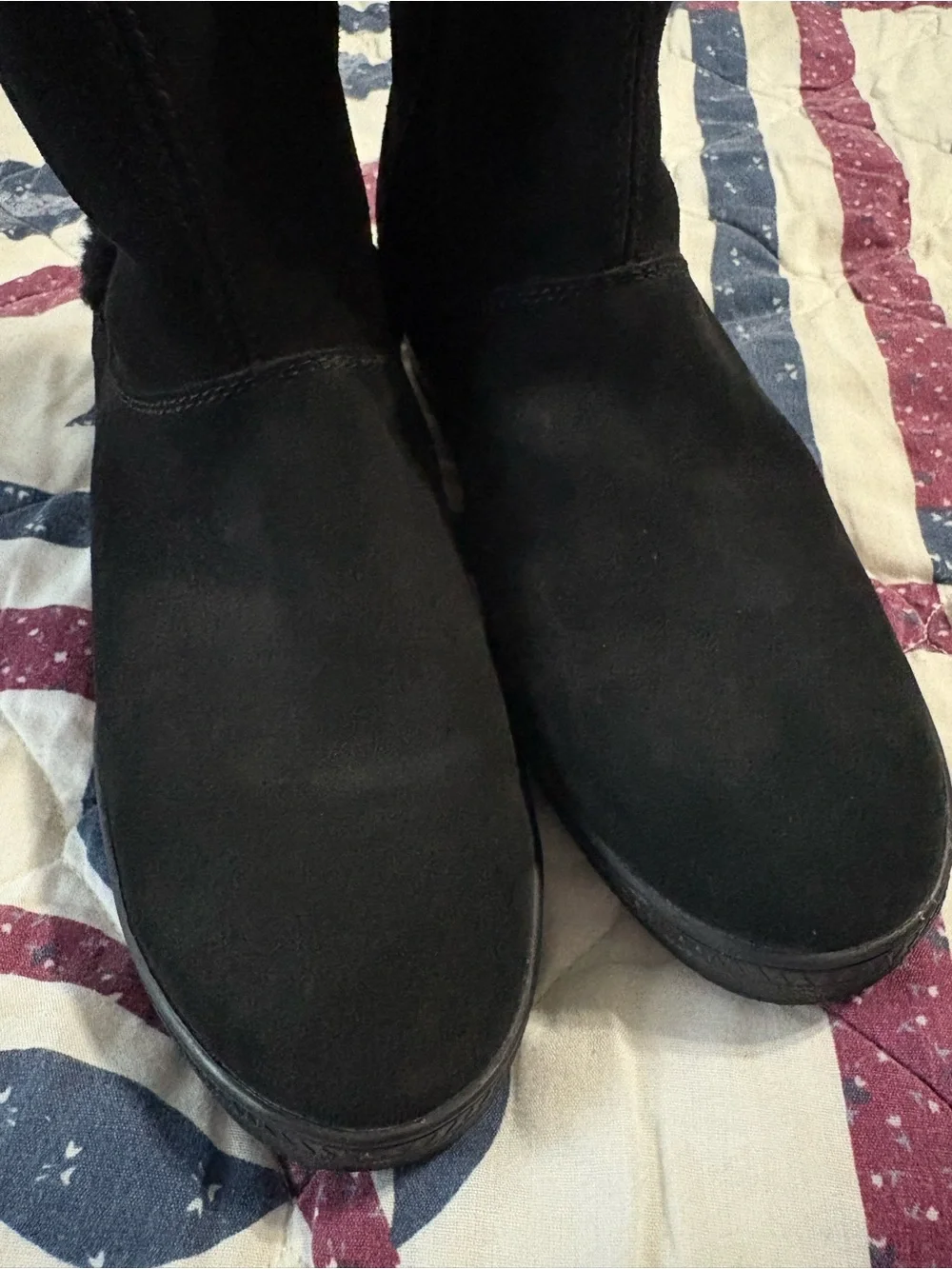 Geox Amphibiox Respira Black Suede Waterproof Faux-Fur Winter Ankle Boots